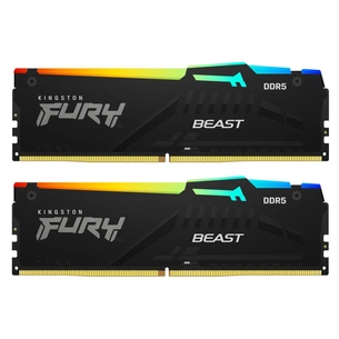 Модуль пам'яті для комп'ютера DDR5 64GB (2x32GB) 6000 MHz Beast RGB EXPO Kingston Fury (ex.HyperX) (KF560C30BBEAK2-64) зображення 1