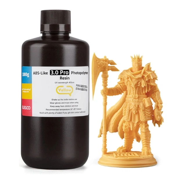 Фотополімерна смола ELEGOO Resin, ABS-like 3.0 1кг, yellow (50.103.0164) - изображение 1