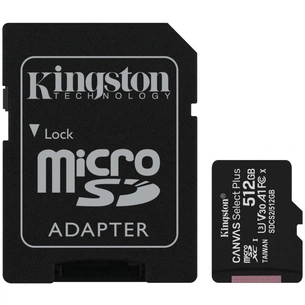Карта пам'яті Kingston 512GB microSD class 10 A1 Canvas Select Plus (SDCS2/512GB) зображення 1