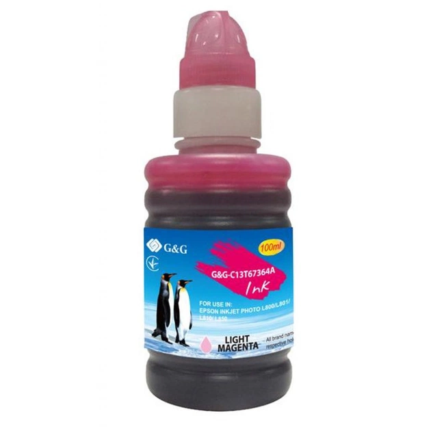 Чорнило G&G Epson L800 light magenta, контейнер 100мл (G&G-C13T67364A) - зображення 1