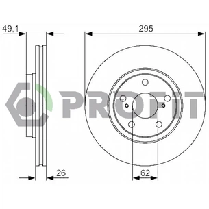 Гальмівний диск Profit 5010-1756 зображення 1