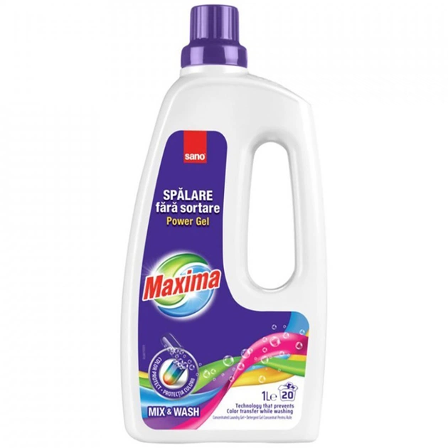 Гель для прання Sano Mix & Wash концентрований 1 л (7290102990313) - изображение 1