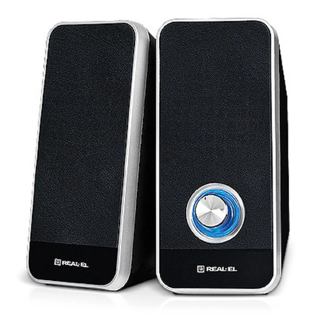 Акустическая система REAL-EL S-80 USB Black (EL121100005) - изображение 1