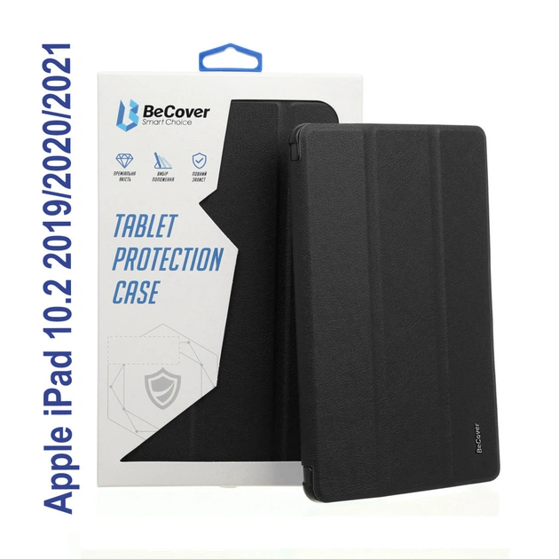 Чохол до планшета BeCover Tri Fold Hard Apple iPad 10.2 2019/2020/2021 Black (706864) (706864) - зображення 1
