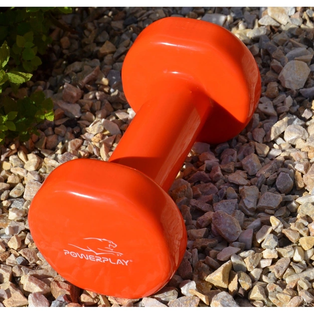 Гантель PowerPlay PP_4103 вінілова 1 кг Помаранчева (PP_4103_1kg) - picture 6