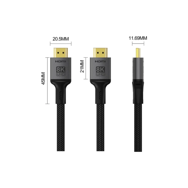 Кабель мультимедійний HDMI M to HDMI M 2.0m V2.1 8K black ColorWay (CW-CBHD088-BK) - picture 4