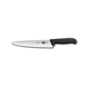 Кухонний ніж Victorinox Fibrox Carving 22 см Serrated Black (5.2033.22) зображення 1
