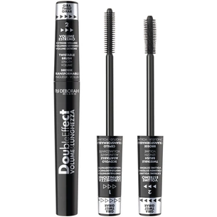 Туш для вій Deborah Double Effect Volume & Lunghezza Black (8009518283907) изображение 1