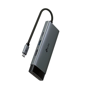 Концентратор TP-Link USB-C 7-in-1 3xUSB + HDMI + SD/TF + USB-C PD100W (UH7021C) зображення 1