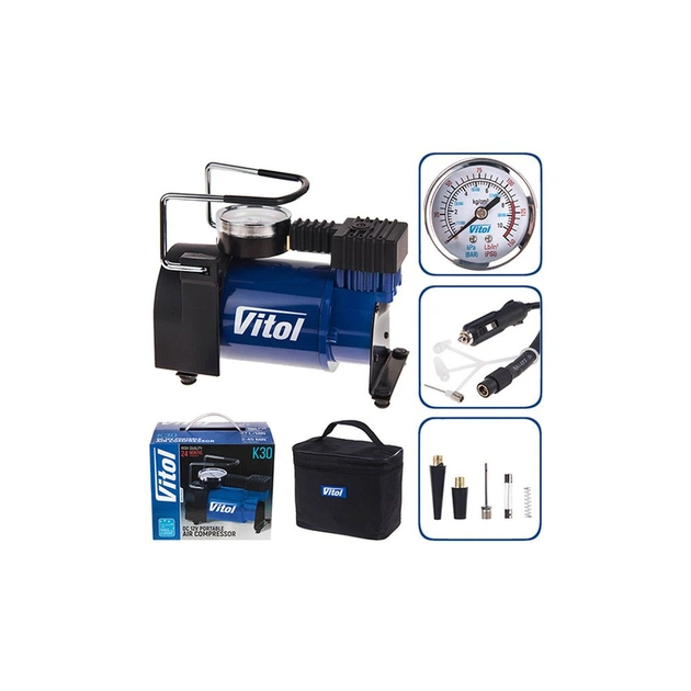 Автомобільний компресор VITOL K-30 150psi/14Amp/37л (K-30) - picture 4