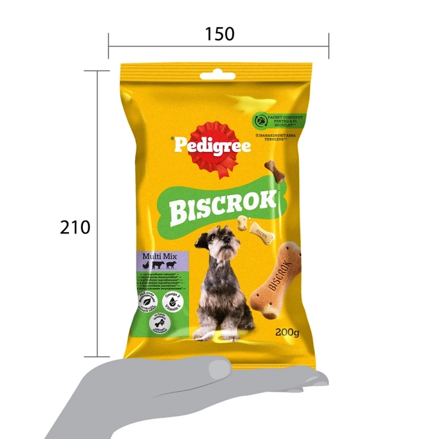 Ласощі для собак Pedigree Biscrok Multi Mix зі смаком курки, яловичини та ягняти 200 г (9003579302545) - picture 3