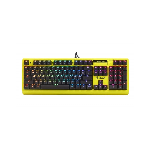 Клавіатура A4Tech Bloody B810RC USB Punk Yellow - зображення 1