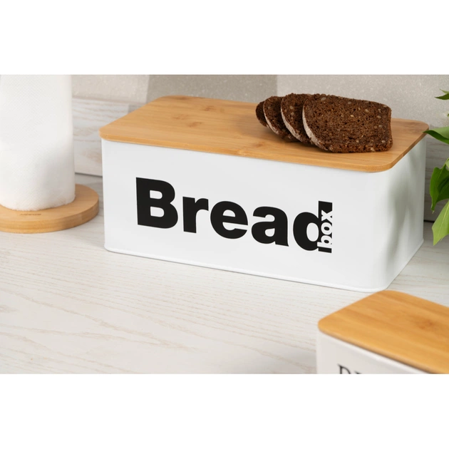 Хлібниця Ardesto Midori 33х18х13см, метал, бамбук, білий (AR0912WB) - picture 5