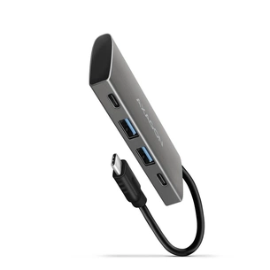 Концентратор AXAGON USB-C to 2xUSB-A + 2xUSB-C 10Gbps 0.13m gray (HMC-4G2) зображення 1