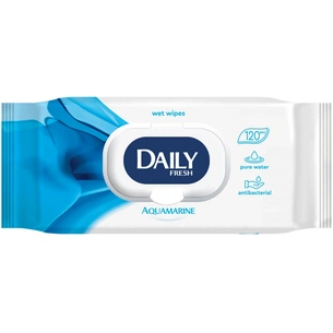 Вологі серветки Daily Fresh універсальні з клапаном 120 шт. (4823071642322) зображення 1