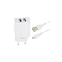 Зарядний пристрій XO L75 2USB/2.4A + MicroUSB White (XO-L75-M) - зменшене зображення 4