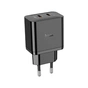 Зарядний пристрій HOCO N35 Streamer 2xUSB-C PD45W GaN Black (6931474797193) - зменшене зображення 3
