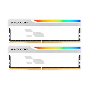 Модуль пам`ятi DDR5 2x16GB/5600 Prologix Onyx White RGB (PRO32GB5600YWR5K) зображення 1