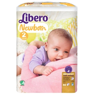 Підгузки Libero Newborn 2 (3-6 кг) 88 шт (7322540731477) зображення 1