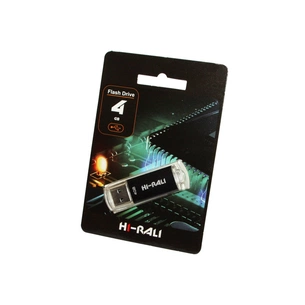 USB флеш накопичувач Hi-Rali 4GB Rocket Series Black USB 2.0 (HI-4GBVCBK) зображення 1