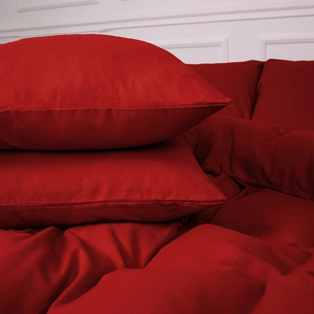 Постільна білизна MirSon 009 Red Фланель 2 x 160 x 220 Сімейний Євро (2200009651670) - picture 6