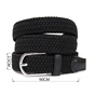 Ремінь Vintage Текстильний жіночий Чорний (20546) - зменшене зображення 3