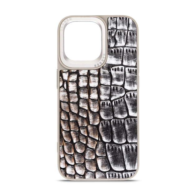 Чехол для мобильного телефона Harder Glamorous Croco Apple iPhone 14 Pro Max Grey Gold (ARM76774) - изображение 1