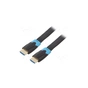 Кабель мультимедійний HDMI M to HDMI M 10.0m flat black Vention (AAKBL) - зменшене зображення 1