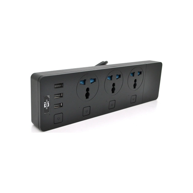 Мережевий фільтр живлення Voltronic TВ-Т11, 3роз, 3*USB Black (ТВ-Т11-Black) - зображення 1