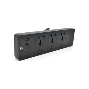 Мережевий фільтр живлення Voltronic TВ-Т11, 3роз, 3*USB Black (ТВ-Т11-Black) зображення 1
