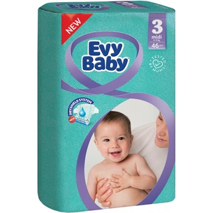 Підгузки Evy Baby Midi Розмір 3 (5-9 кг) 46 шт. (8690506403089) зображення 1