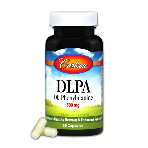 Амінокислота Carlson DLPA (фенілаланін) 500мг, DL-Phenylalanine, 60 капсул (CL7916) - зображення 1