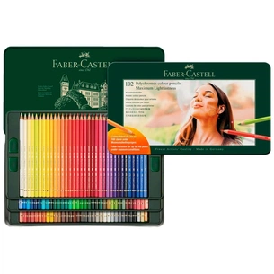 Олівці кольорові Faber-Castell POLYCHROMOS 102 кольори в металевій коробці (210061) (33048) зображення 1