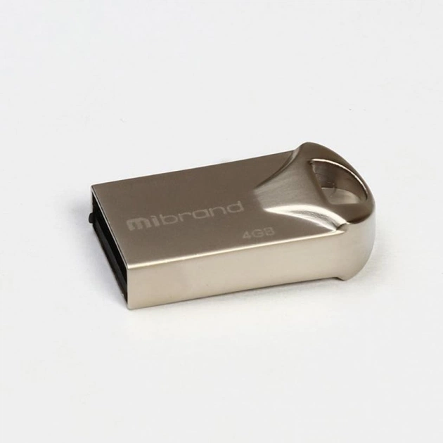 USB флеш накопичувач Mibrand 4GB Hawk Silver USB 2.0 (MI2.0/HA4M1S) - зображення 1