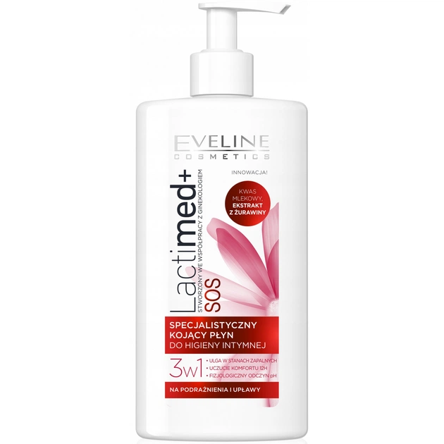 Гель для інтимної гігієни Eveline Cosmetics Lactimed+ SOS Soothing 3 в 1 заспокійливий 250 мл (5901761949100) - изображение 1