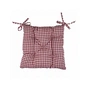 Подушка на стілець Прованс Клітинка бордо 40х40 (4823093431010) - зменшене зображення 1