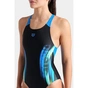 Купальник Arena Breath Swimsuit V Back Lb 008330-580 синій, чорний, бірюзовий 36 (3468337421962) - уменьшенное изображение 4