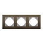 Рамка Videx BINERA шоколадний алюміній 3 поста (VF-BNFRA3H-CH) - уменьшенное изображение 1