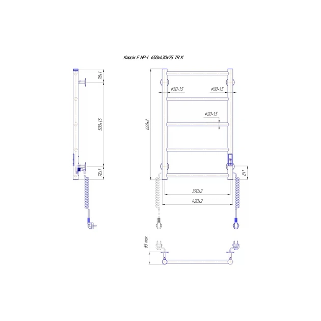 Полотенцесушитель MARIO Класік F НР-I (2.3.0700.10.P) - изображение 5