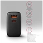 Зарядний пристрій AXAGON 1xUSB QC4.0 + 1xUSB-C PD45W PPS black (ACU-PQ45) - зменшене зображення 5