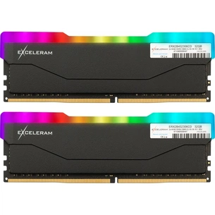 Модуль пам'яті для комп'ютера DDR4 32GB (2x16GB) 3000 MHz RGB X2 Series Black eXceleram (ERX2B432306CD) зображення 1