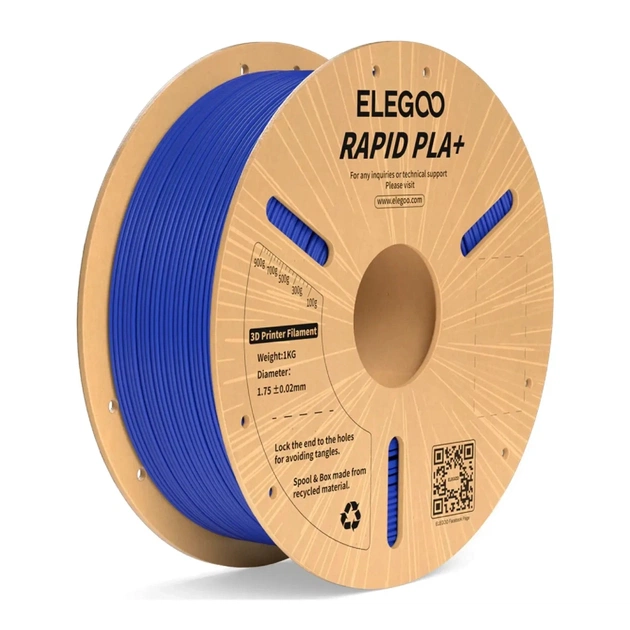 Пластик для 3D-принтера ELEGOO Rapid PLA Plus 1кг, 1.75мм, blue (50.203.0117) - изображение 1