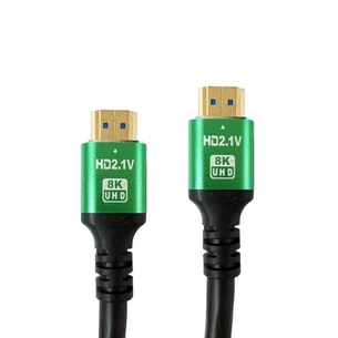 Кабель HDMI (M) - HDMI (M), 3 м, Black, GTL, V2.1, 8K / 60 Гц, 48 Gbps, позолочені конектори (GTLHMHM3V21BK) зображення 1