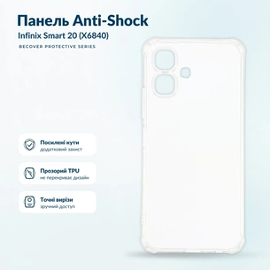 Чохол до мобільного телефона BeCover Anti-Shock Infinix Smart 20 (X6840) Clear (716084) зображення 1