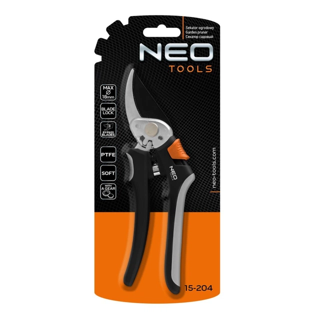 Секатор Neo Tools площинний, d різу 18мм, 200мм, 206г (15-204) - picture 8