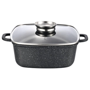 Каструля Gusto квадратна покриття Marble 3,5 л (GT-2504-22) зображення 1