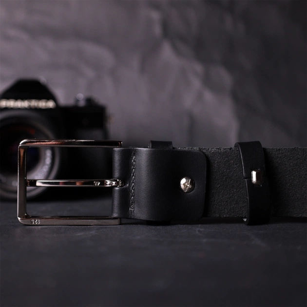 Ремінь Grande Pelle Брючний з натуральної шкіри Чорний (11676) - зображення 9