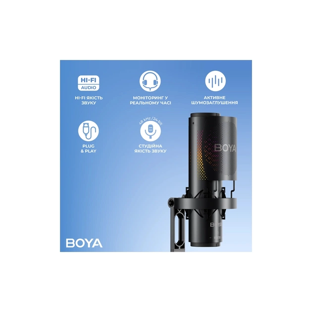 Микрофон Boya K3-02 RGB Type-C/3,5 мм Black (BOYA K3-02) - изображение 11