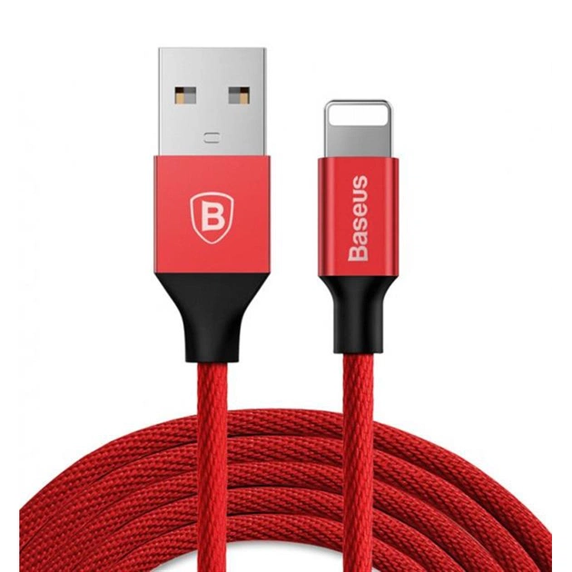Кабель Baseus Yiven USB - Lightning (M/M), 1.8 м Red (CALYW-A09) - изображение 1