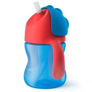 Поїльник-непроливайка Philips AVENT з трубочкою 210 мл 9 міс+, синій (SCF796/01) зображення 1
